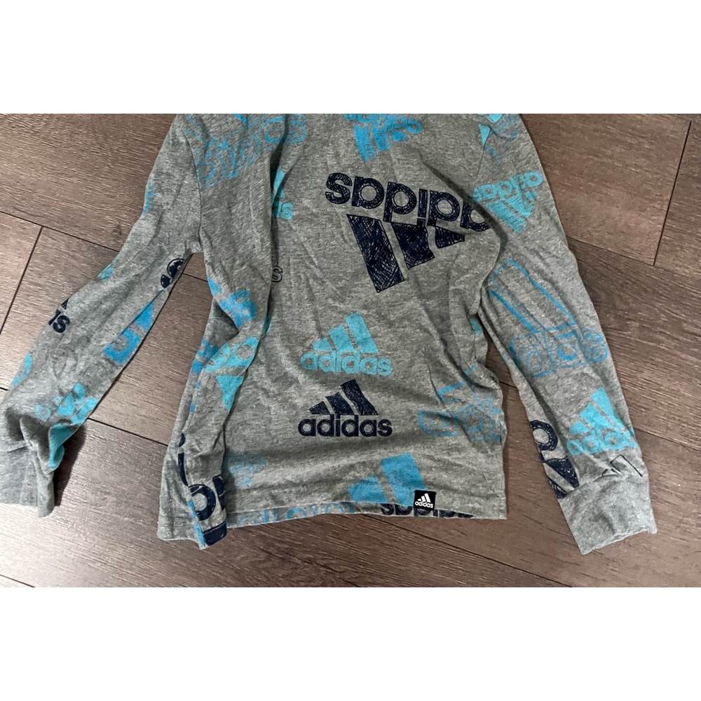 Boys ADIDAS LS Hooded tee SIZE M